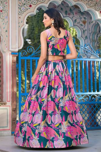 Slim Georgette Digital Print Stitched Lehenga Choli LD01041130