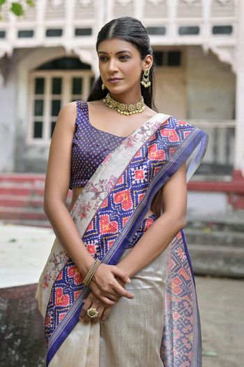 Soft Tussar Silk Handloom Woven Saree SR05800480