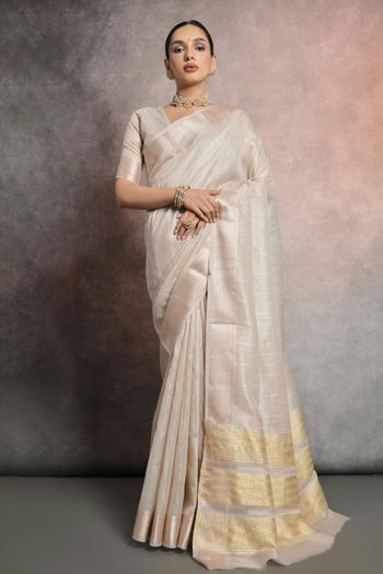 Tissue Linen Handloom Woven Saree SR05800511