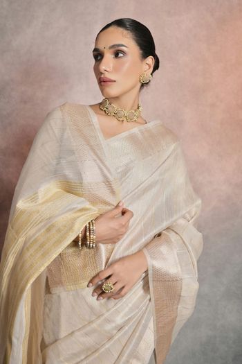 Tissue Linen Handloom Woven Saree SR05800511