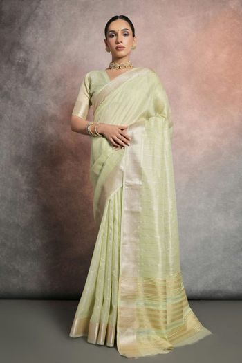 Tissue Linen Handloom Woven Saree SR05800514