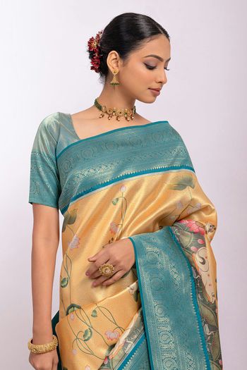 Tissue Silk Handloom Woven Saree SR05800540