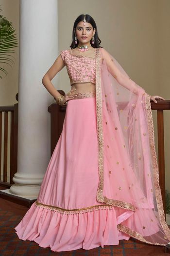 Titan Silk Semi Stitched Designer Lehenga Choli LD05730094