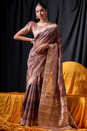 Tussar Silk Handloom Woven Saree SR05800525