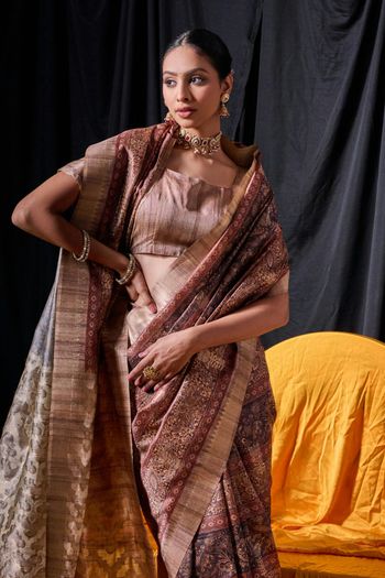 Tussar Silk Handloom Woven Saree SR05800525