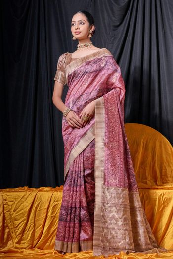 Tussar Silk Handloom Woven Saree SR05800528