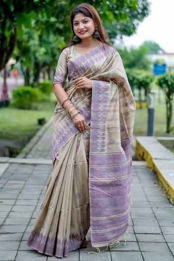 Tussar Silk Thread Woven Saree SR05800322