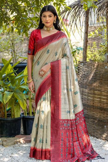 Tussar Silk Woven Saree SR05800173