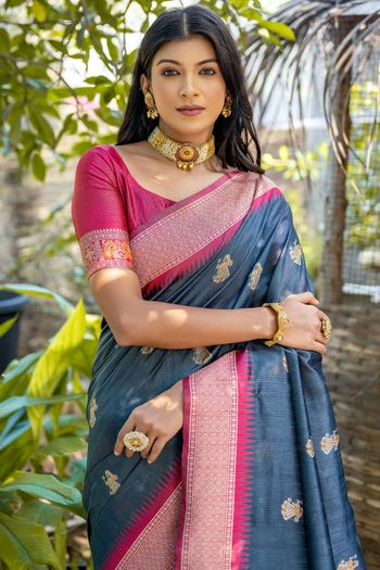 Tussar Silk Woven Saree SR05800175