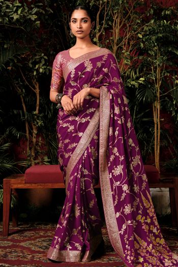 Viscose Silk Woven Work Saree SR01353433