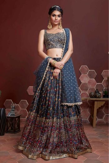 Net Embroidery Lehenga Choli In Dark Pink Colour - LD5680069