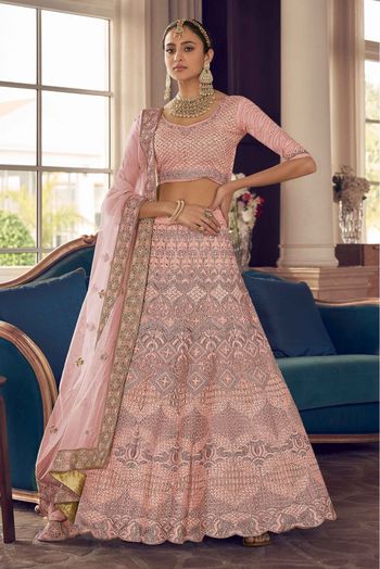 Dark Black and White Dual Tone Lehenga Choli – MySilkLove