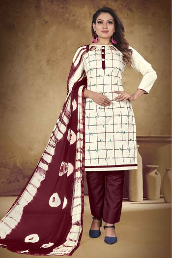 Buy Jay Vijay Enaara Khadi Print Salwar Suits | Beige – My Fashion Road