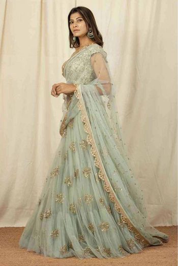 Olive Green Wedding Designer lehenga choli for Women with high quality  embroidery work party wear lehenga choli Indian - sethnik.com