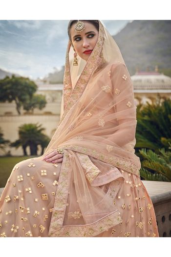 Net Embroidery Lehenga Choli In Pink Colour - LD1357212