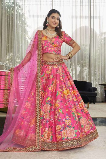 Art Silk Digital Print Lehenga Choli LD5642803