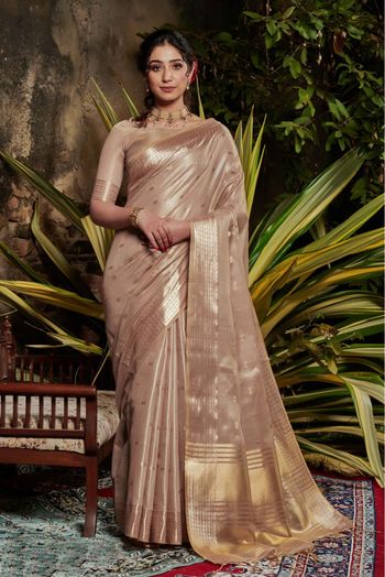 Buy Beige Color Classic Designer Saree Online : 219311 -