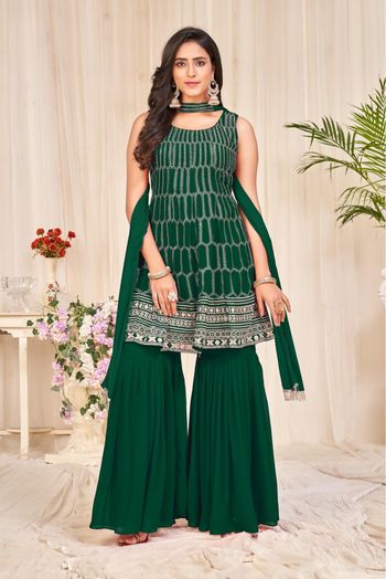 Buy online Embroidered Semi-stitched High-low Suit Set from Suits & Dress  material for Women by Afsana Anarkali for ₹1470 at 66% off