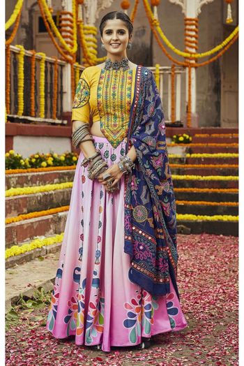 Muslin Cotton Digital Print Lehenga Choli In Pink Colour LD3210985 A
