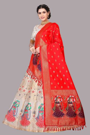 Jacquard Woven Lehenga Choli LD5642746