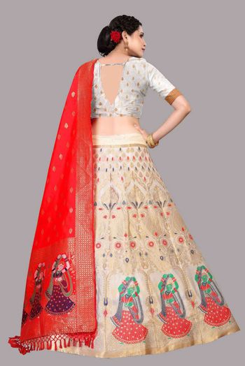 Jacquard Woven Lehenga Choli LD5642746