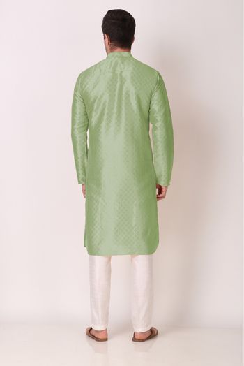 Art Silk Kurta Pajama In Pista Colour-KP5414943