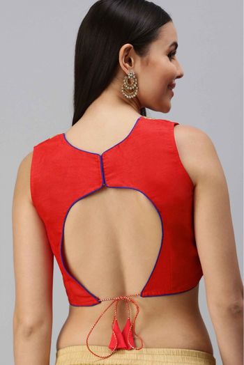 Art Silk Padded Blouse In Red Colour - BL1391313