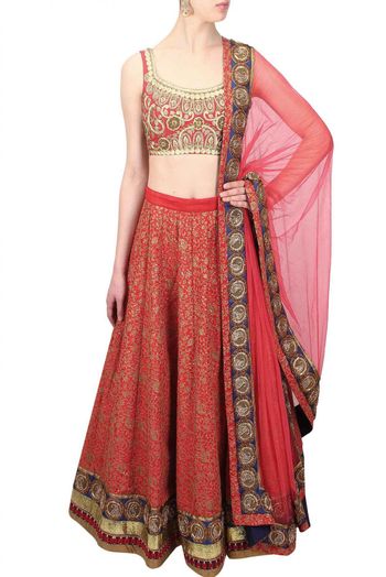 Art Silk Printed Lehenga Choli In Pink Colour - LD4900964