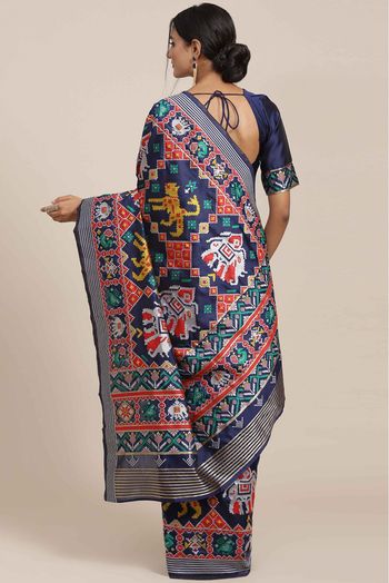 Banarasi Silk Woven Saree In Blue Colour - SR5414392