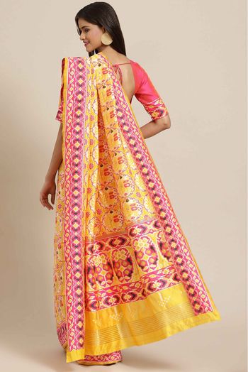 Banarasi Silk Woven Saree In Yellow Colour - SR5414394