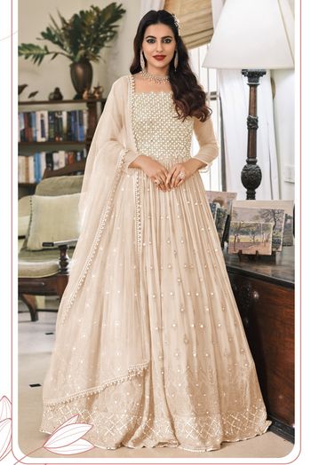 Beige Colour Partywear Salwar Suit – Yes We Shop