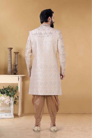 Jacquard Indo Western In Gold Colour-SH5600102