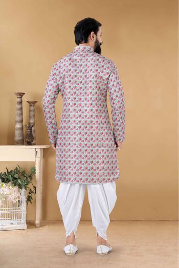 Jacquard Kurta Pajama In Multicolour-KP5600074