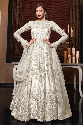 Shop Designer White Anarkali Dress | Pernia's Pop-Up Shop 2024