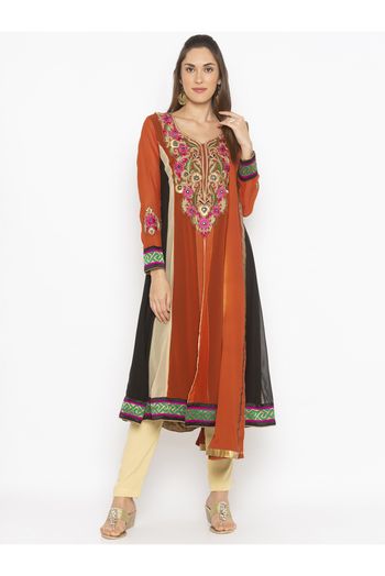 Plus Size Georgette Pant Style Suit In Multicolour - SS2711186