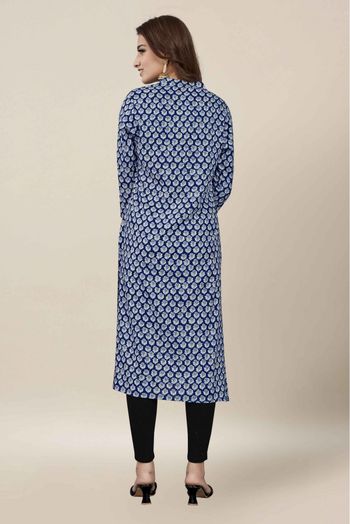 Rayon Kurti In Blue Colour - KR5480502