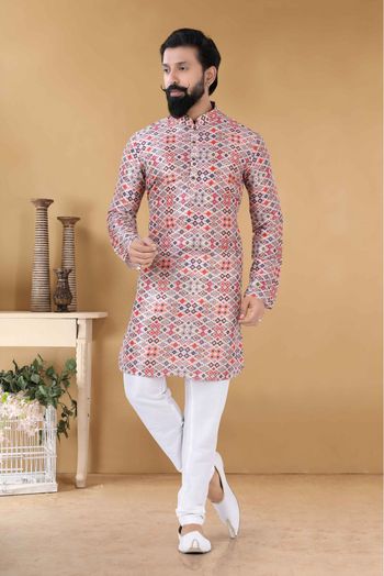 Silk Kurta Pajama In Multicolour-KP5600053