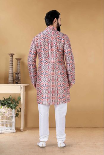 Silk Kurta Pajama In Multicolour-KP5600053