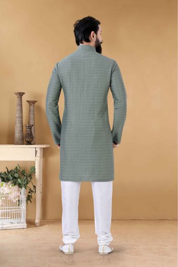 Soft Cotton Kurta Pajama In Green Colour-KP5600072