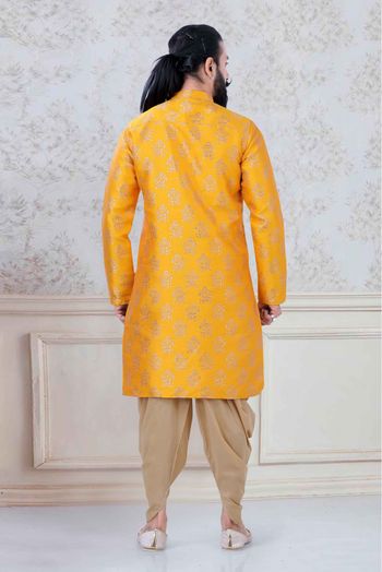 Banarasi Festival Wear Dhoti Kurta In Yellow Colour - KP5600039