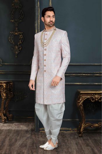 Banarasi Jacquard Sherwani In Multicolour-SH4120589