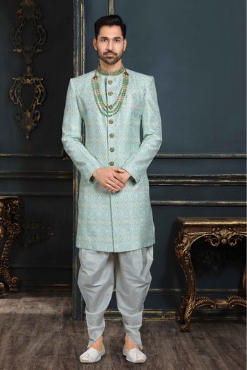 Banarasi Jacquard Sherwani In Multicolour-SH4120592