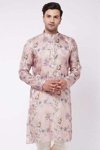 Cotton Blend Festival Wear Only Kurta In Multicolour - KP4352596