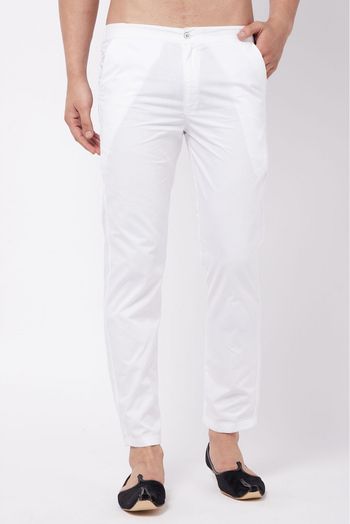 Cotton Festival Wear Pajama In White Colour - BM4352423