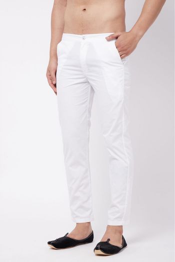 Cotton Festival Wear Pajama In White Colour - BM4352423