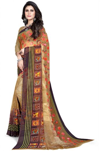 Georgette Printed Saree In Multicolour - SR4840303