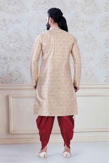 Jacquard Festival Wear Dhoti Kurta In Gold Colour - KP5600047