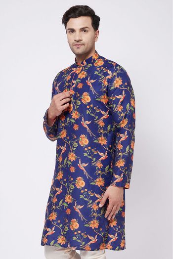 Muslin Blend Festival Wear Only Kurta  In Multicolour - KP4352386