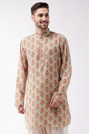 Muslin Blend Festival Wear Only Kurta In Multicolour - KP4352340