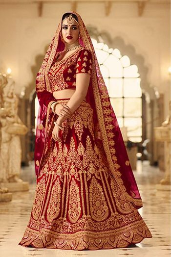 Net Embroidery Lehenga Choli In Dark Pink Colour - LD5680069